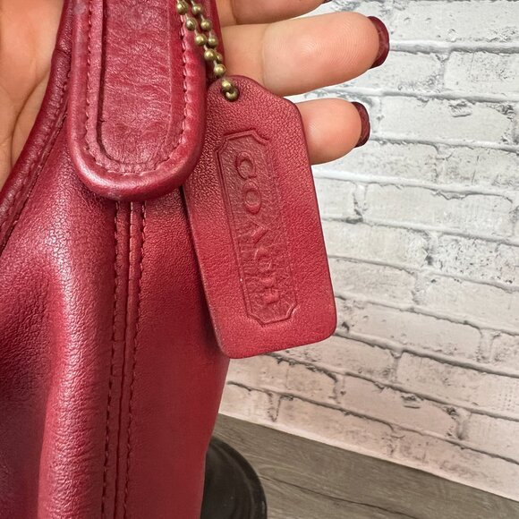 COACH Vintage Legacy Collection Hobo Shoulder Bag RedLeather - Picture 9 of 9